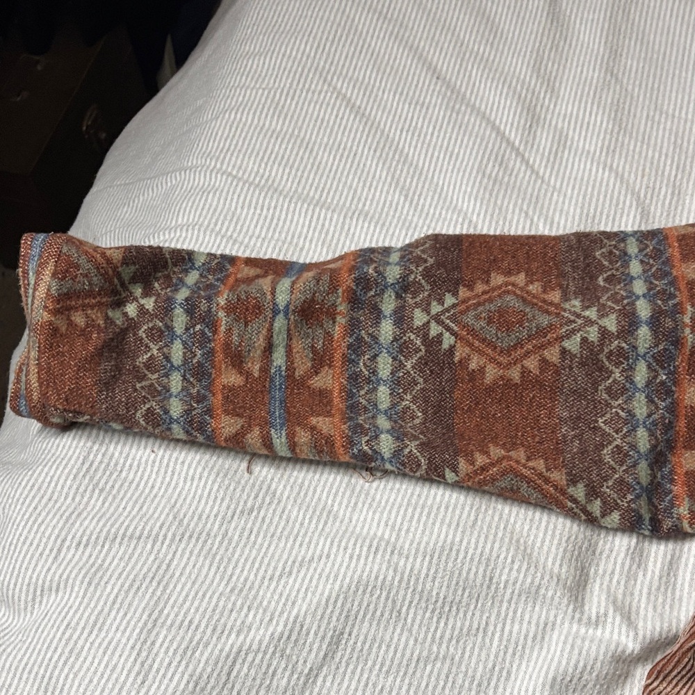 BiBi Brown Corduroy Jacket with Patterned Sleeves - Picture 2 of 8